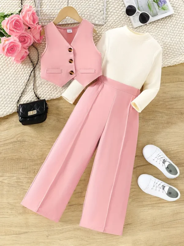 3Pcs Stylish Outfit For Girls - Image 3