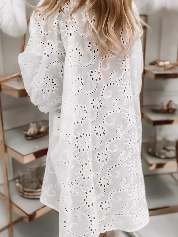 Women's Embroidered Loose Long Sleeve Shirt - Image 2
